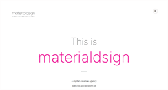 Desktop Screenshot of materialdsign.com